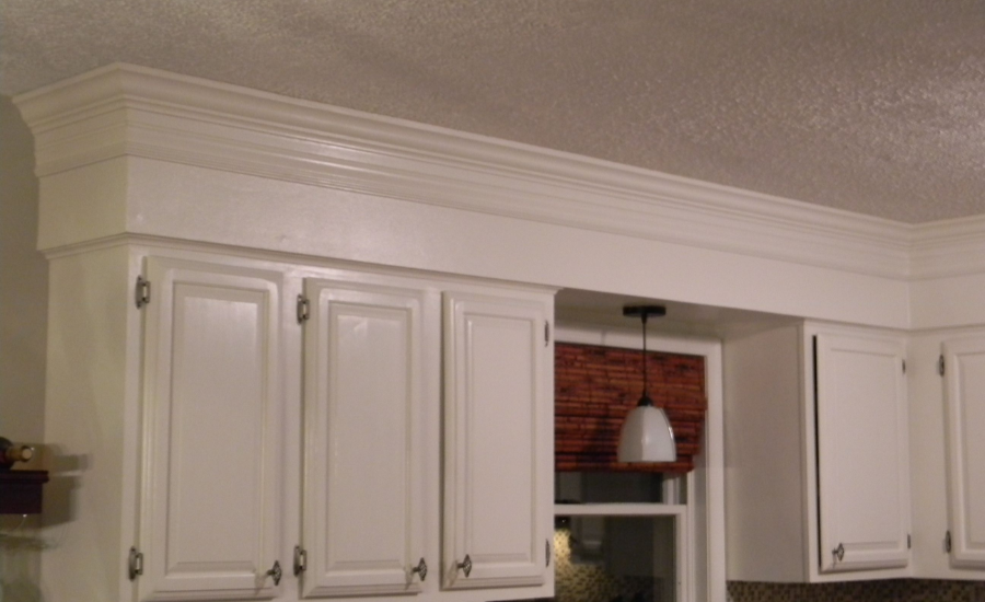 soffit above kitchen cabinets crown